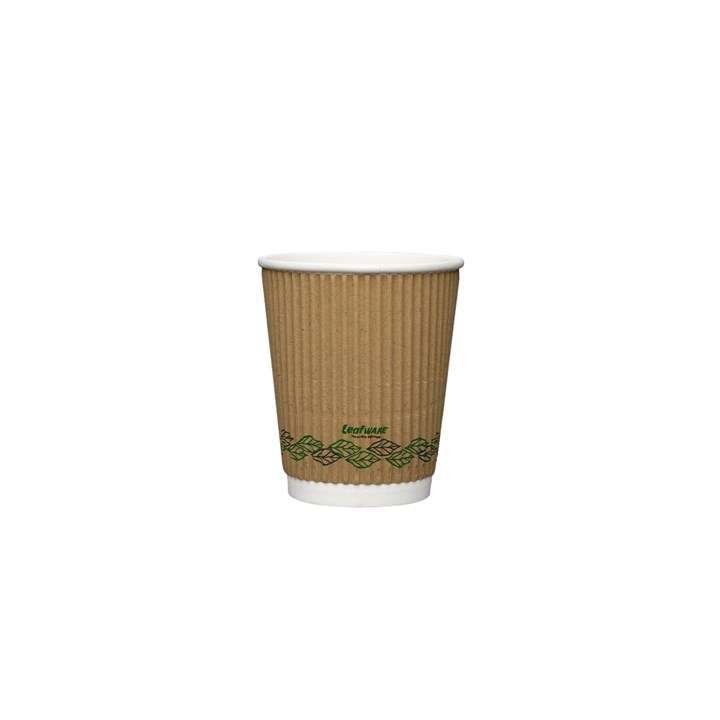 Leafware 8Oz Brown Ripple Wall Cup